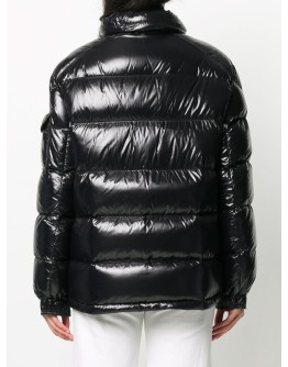 quilted zipped puffer jacket