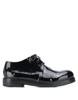 lace-up patent Oxford shoes