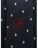 geometric pattern silk tie