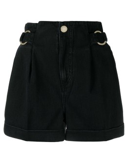 high rise denim shorts