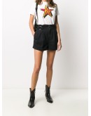 high rise denim shorts