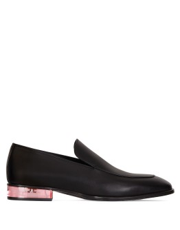 transparent heel loafers
