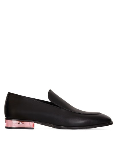 transparent heel loafers