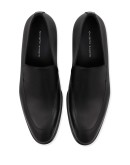 transparent heel loafers