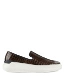 crocodile embossed loafers