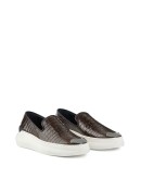 crocodile embossed loafers