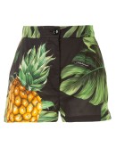 cotton pineapple print shorts