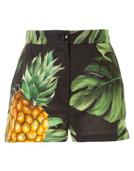 cotton pineapple print shorts