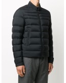 embossed logo quilted jacket