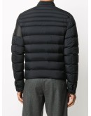 embossed logo quilted jacket