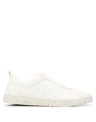 logo debossed low-top sneakers