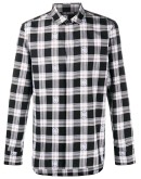 embroidered-logo checkered shirt