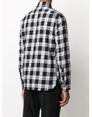 embroidered-logo checkered shirt