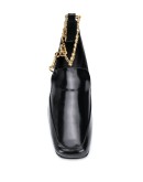 chain ankle strap loafers