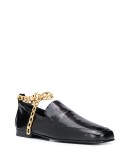 chain ankle strap loafers
