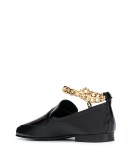 chain ankle strap loafers