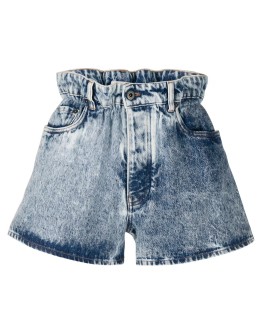 acid wash denim shorts