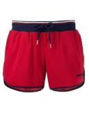 contrast trim stripe detail shorts