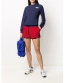 contrast trim stripe detail shorts