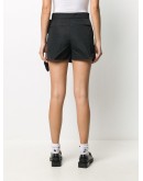 ruffle-detail wrap-silhouette shorts