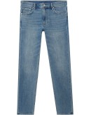text-print slim-fit jeans