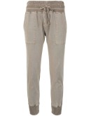 fitted jersey trousers