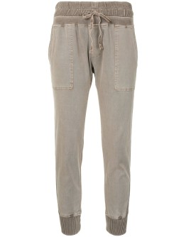 fitted jersey trousers