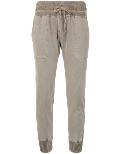 fitted jersey trousers