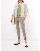 fitted jersey trousers