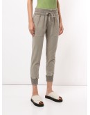 fitted jersey trousers