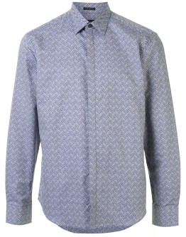 herringbone print shirt
