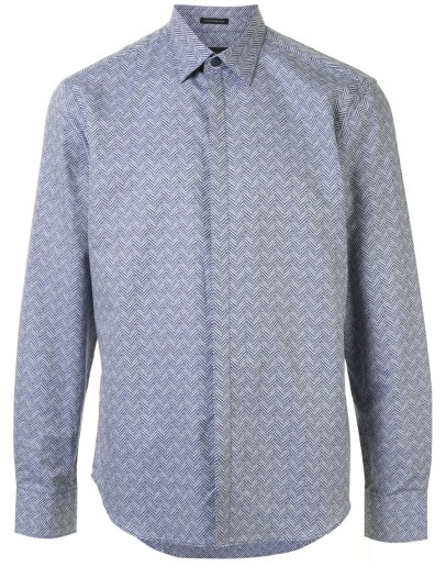 herringbone print shirt