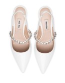 crystal-embellished slingback pumps