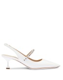 crystal-embellished slingback pumps