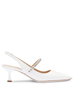 crystal-embellished slingback pumps