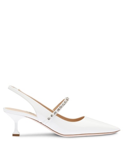 crystal-embellished slingback pumps