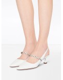 crystal-embellished slingback pumps
