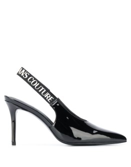 pointed pantent mules