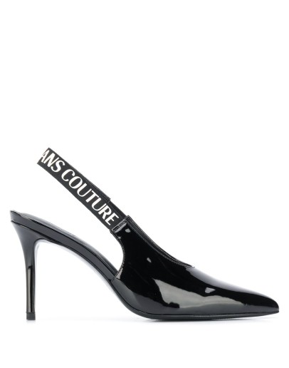 pointed pantent mules