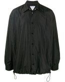 shirt-style drawstring-hem coat