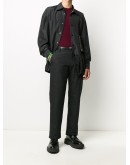 shirt-style drawstring-hem coat