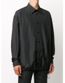 shirt-style drawstring-hem coat