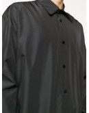 shirt-style drawstring-hem coat