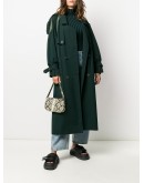 bi-colour belted trench coat