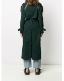 bi-colour belted trench coat