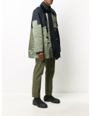 double breasted panelled coat