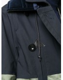 double breasted panelled coat