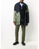 double breasted panelled coat