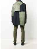 double breasted panelled coat
