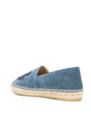 Tiger embroidered suede espadrilles